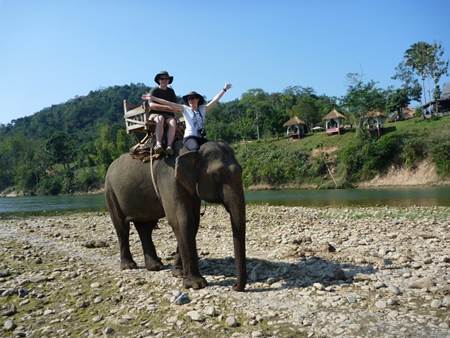 Luang Prabang Laos Elephant Ride