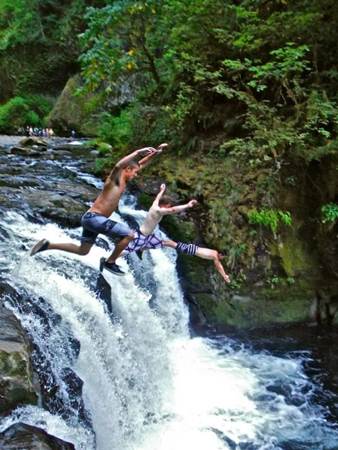 Cliff and Waterfall Jumping Oregon