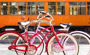 Bikes and train