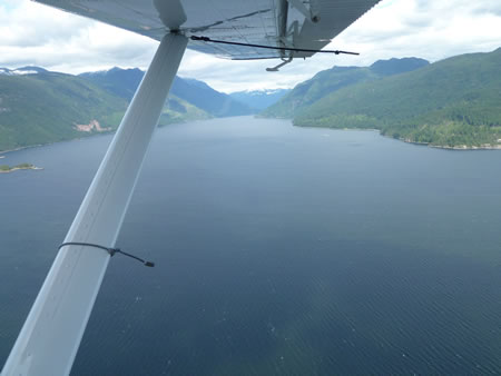 Airplane wing looks like Alaska