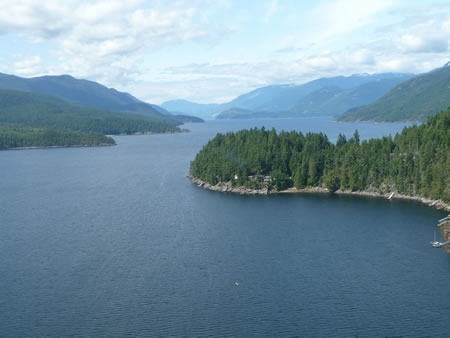 View with kayaker