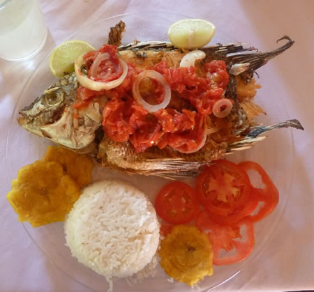 Nicaragua fish lunch