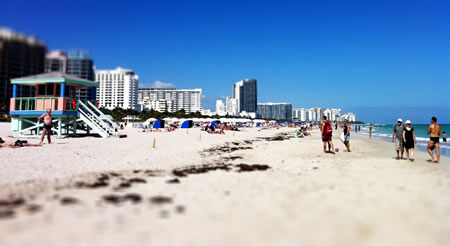 The beach at South Beach