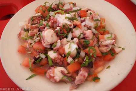 octopus ceviche at mininos isla mujeres restaurant mexico yucatan