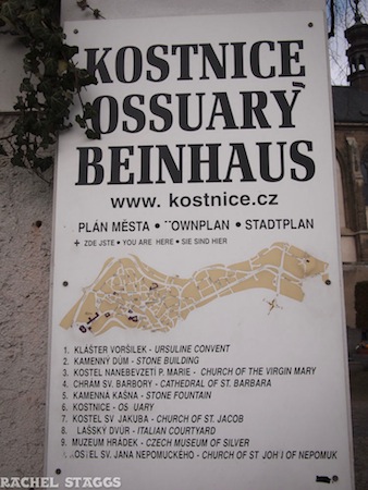 sedlec bone church sedlec ossuary sign czech republic
