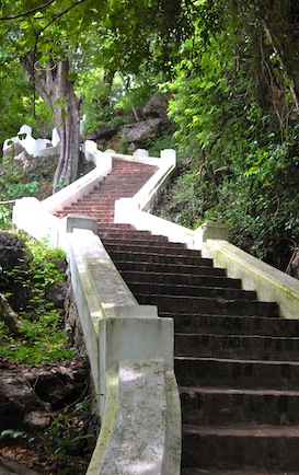 Temple Staircase in Laos