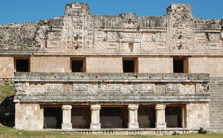 Facade of the Great Palace at Uxmal