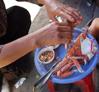 Cracking crabs in Hanoi