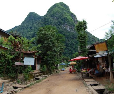 Mountain village road