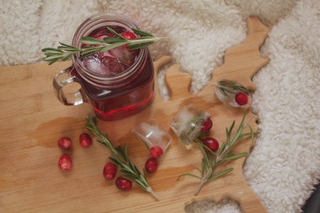 Cranberry spritzer