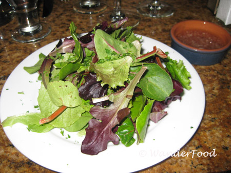 Salad at La cote Creperie