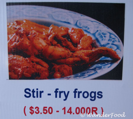 Cambodia Stir fry frogs