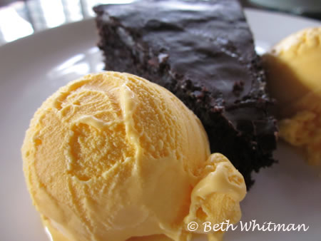 Chocolate Cake and Mango Ice Cream - India