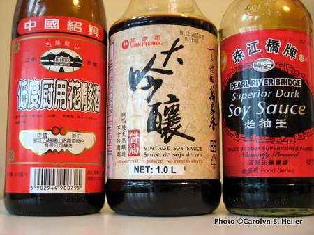 Soy sauces and rice wine