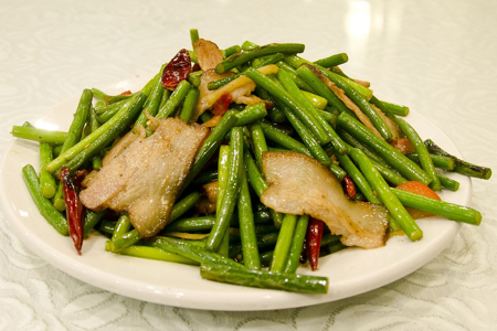 Alvin Garden - Stir Fried Garlic Bolt with Hunan Smoked Pork