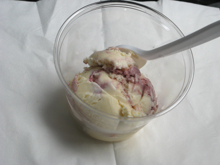 Blackberry ice cream at K&R Drive Inn, Oregon