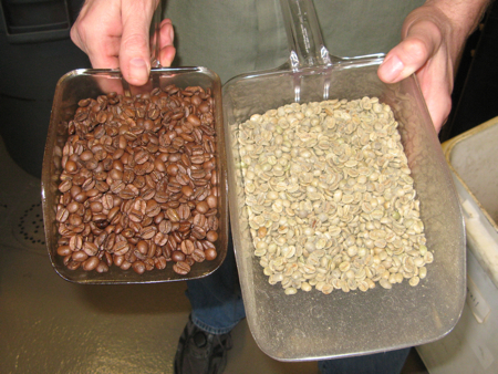 Coffee beans at World Cup Coffee, Portland