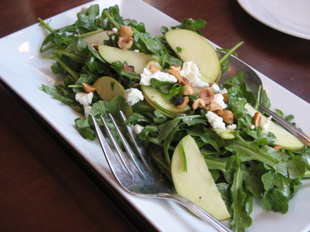 Arugula apple salad, La Bicyclette, Carmel, California