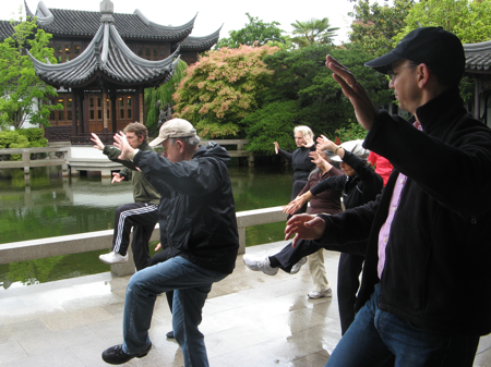 Tai chi class, Lan Su Chinese Garden, Portland, OR