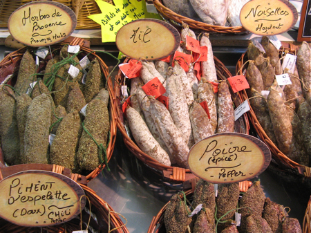 Saucissons, Saturday Market, Sarlat, France