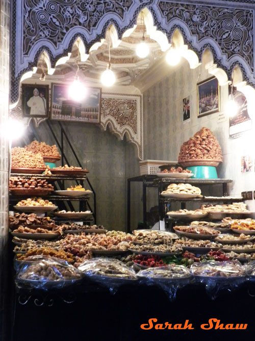 Sweets-Stall-in-Market-Marrakesh-Morocco