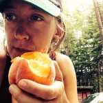Carlye Eating a Peach