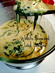 White Beans and Leeks Lasagna Filling