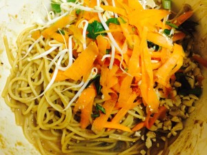 Chickpea sesame noodles