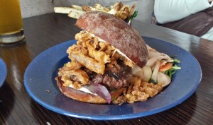 Bison Burger at Three Magnets