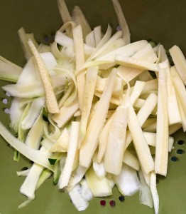 Shredded zucchini