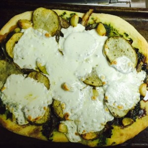 Homemade Potato Garlic Pizza 