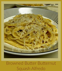 Browned butter butternut squash Alfredo