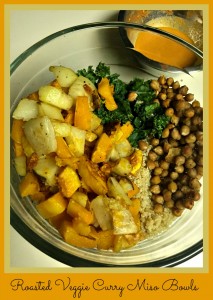 Curry miso bowls with roasted butternut