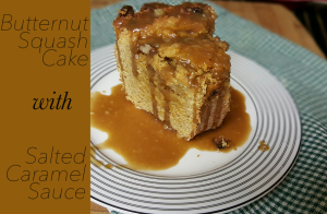 Butternut Squash Cake with Salted Caramel Sauce