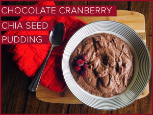 Chocolate Cranberry Chia Seed Pudding