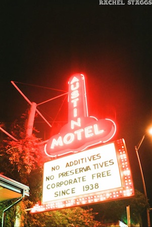 south congress austin texas austin motel 35mm film photograph by rachel staggs