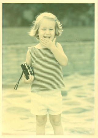 rachel as a toddler with camera