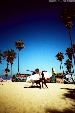 venice beach surfer family on beach los angeles california
