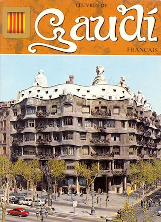 barcelona vintage gaudi guidebook in french