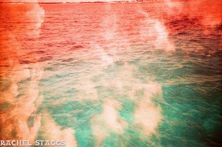 caribbean sea cancun clouds red tint film