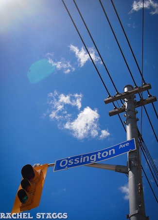 ossington avenue street sign west queen west toronto ontario canada