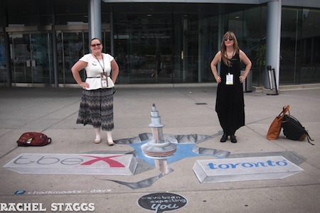 wanderlust and lipstick bloggers wanderlit and wandering artist at ibex toronto metro convention centre