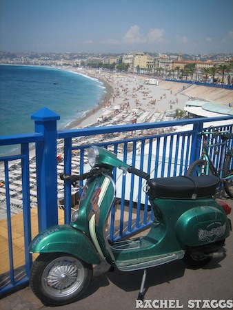 nice france mediterranean sea scooter