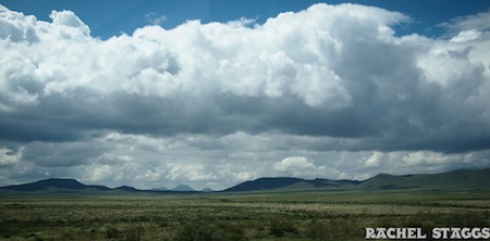 clouds texas west trip road landscape mountains sprinkled interstate marfa toward mesas turning head