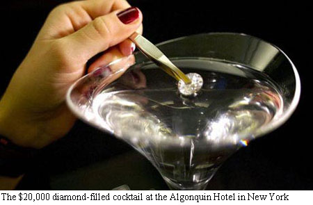 Diamond Martini at Algonquin Hotel