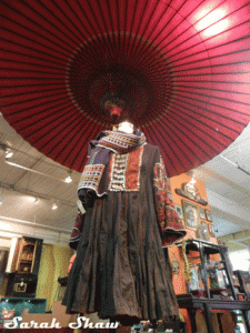 Parasol and Tribal Dress amaze at Cargo and import store in Portland, Oregon