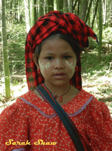 Shan Tribes Girl near Indein, Myanmar
