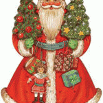 3-D Santa Advent Card