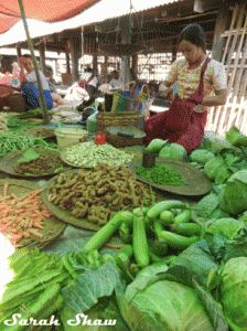 Selling Vegetables in the 5 Day Market