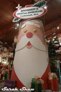 Giant Santa is part of the Christmas Magic at Bronners
